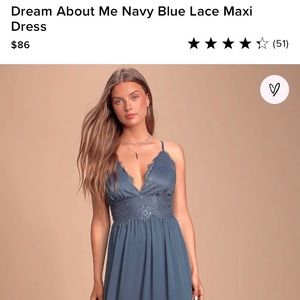 Dream About Me Navy Blue Lace Maxi Dress